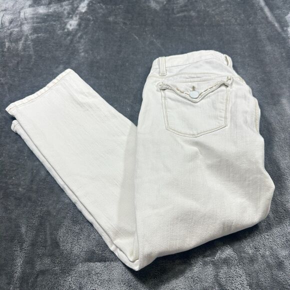 JOE'S Jeans Women's 24 White Socialite Kicker Flip Pockets Cropped Denim Pants - Picture 8 of 13